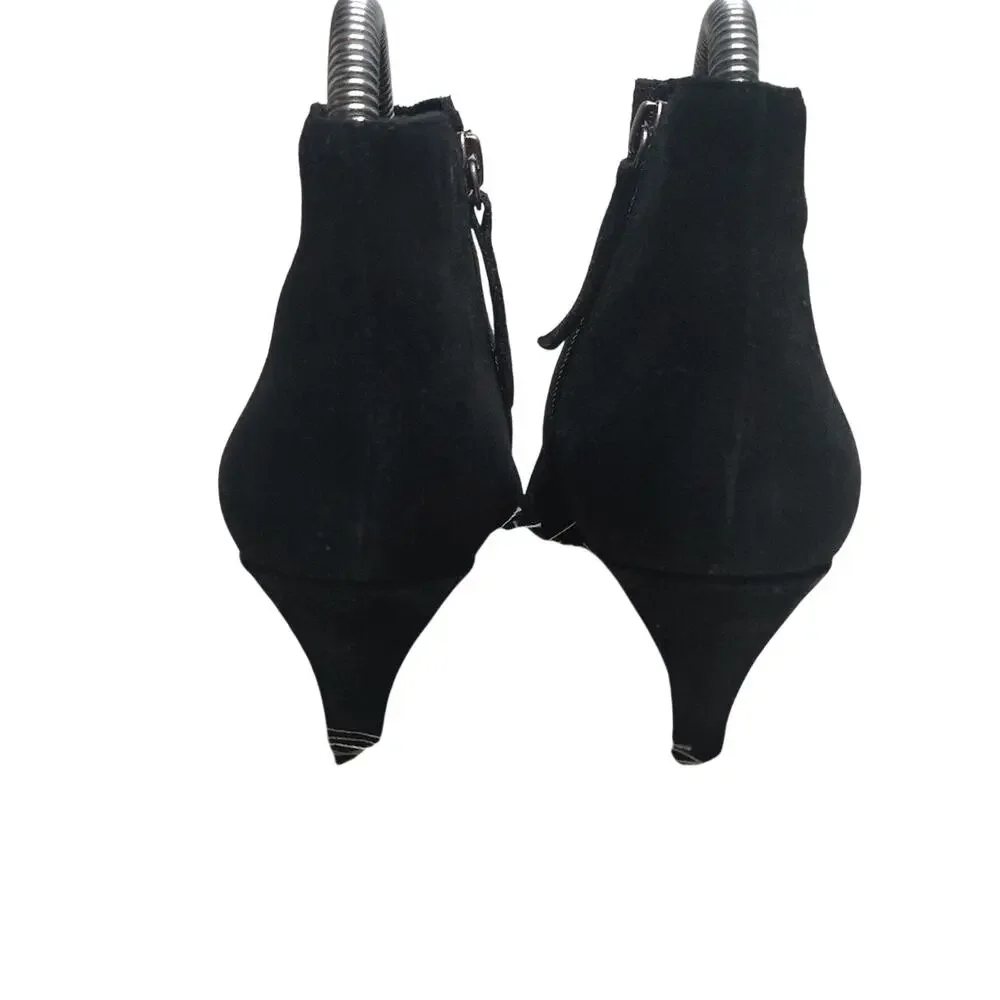 Black Suede heeled Booties sz 7.5 by Matisse anthropologie